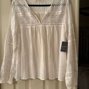 Lucky Brand White Lace Women's Blouse
